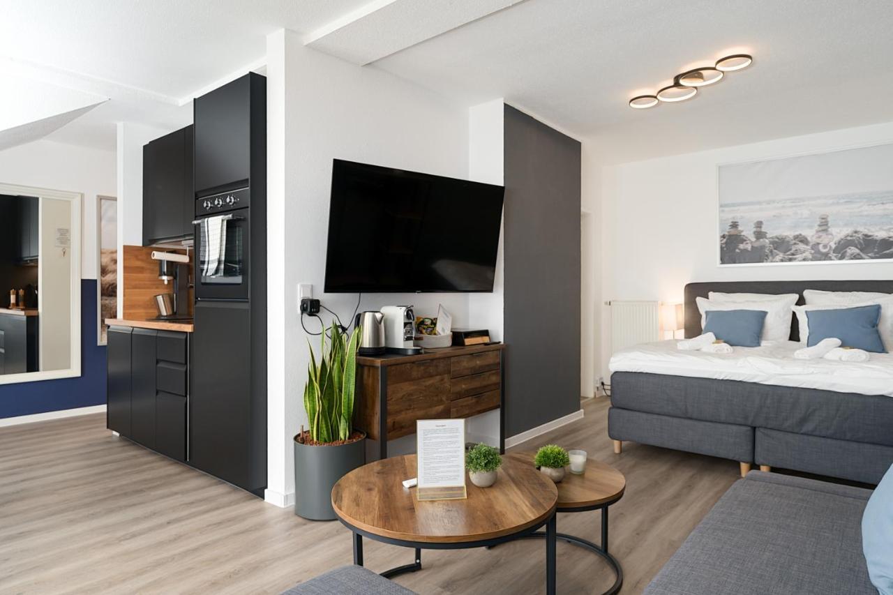 Federnest - Luxus-Studio - Kingsize Boxspringbett - Home-Office Mit Monitor Und Drucker - 11 Min Hbf Дуйсбург Экстерьер фото