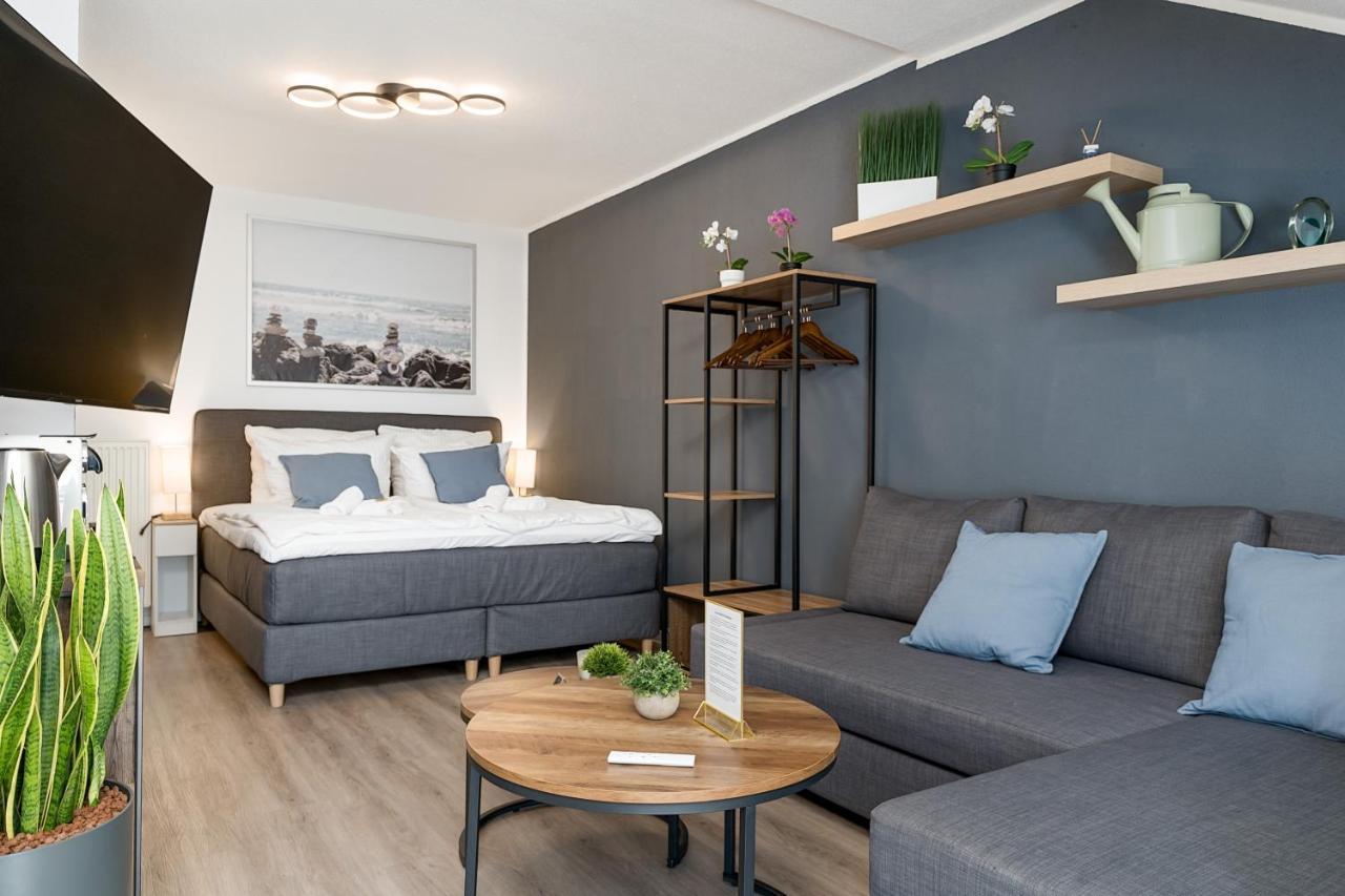 Federnest - Luxus-Studio - Kingsize Boxspringbett - Home-Office Mit Monitor Und Drucker - 11 Min Hbf Дуйсбург Экстерьер фото