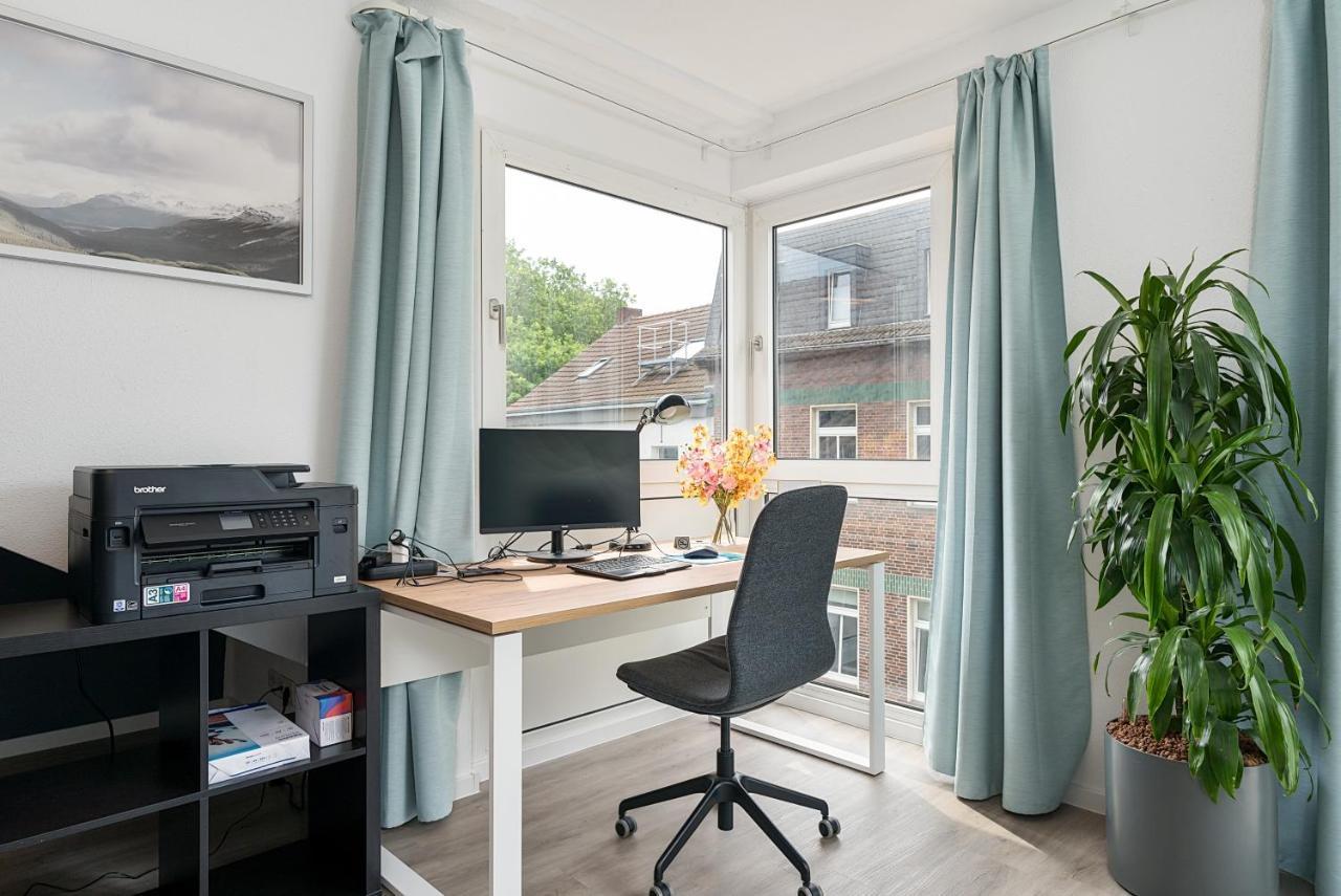 Federnest - Luxus-Studio - Kingsize Boxspringbett - Home-Office Mit Monitor Und Drucker - 11 Min Hbf Дуйсбург Экстерьер фото