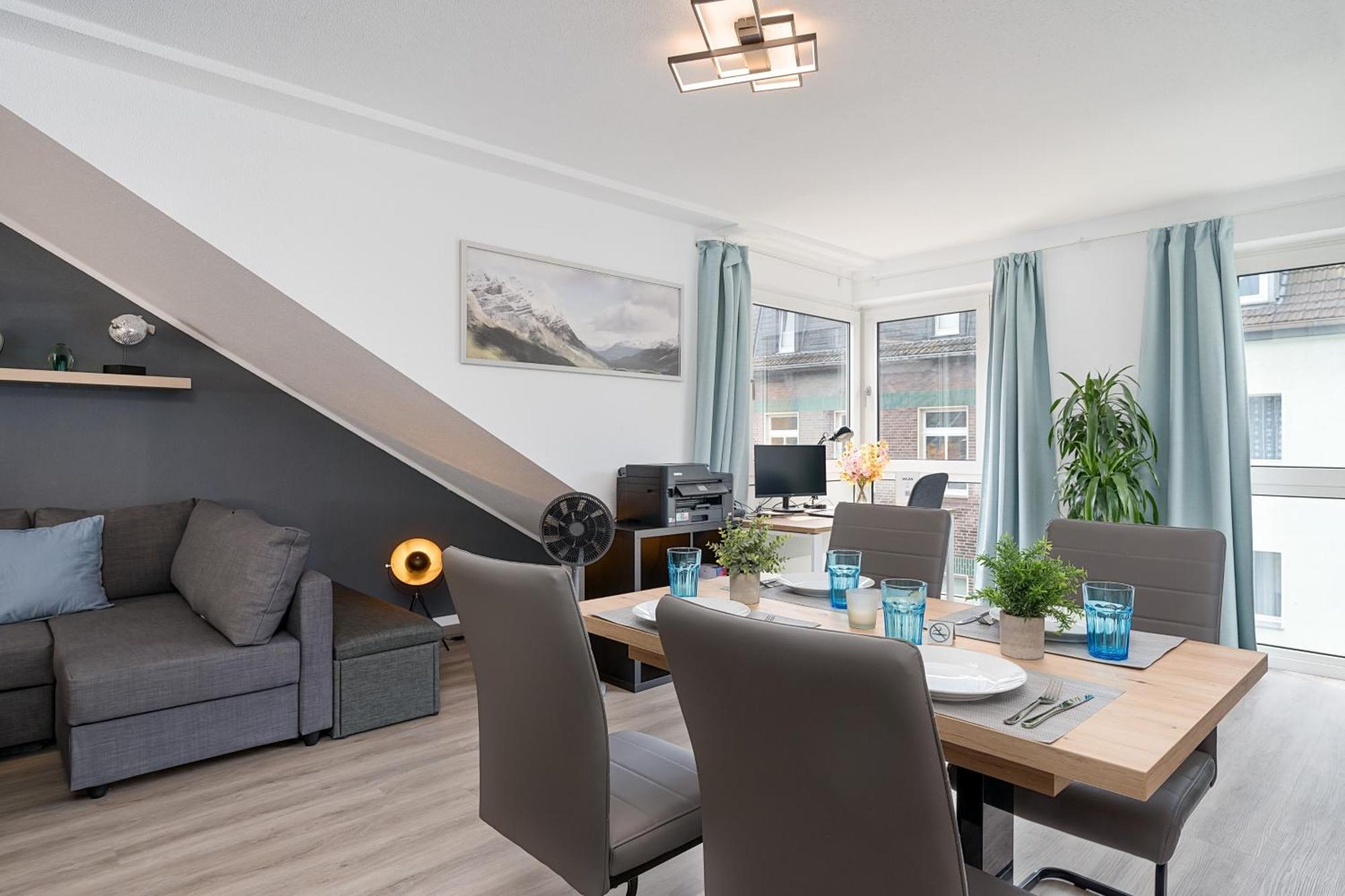 Federnest - Luxus-Studio - Kingsize Boxspringbett - Home-Office Mit Monitor Und Drucker - 11 Min Hbf Дуйсбург Экстерьер фото