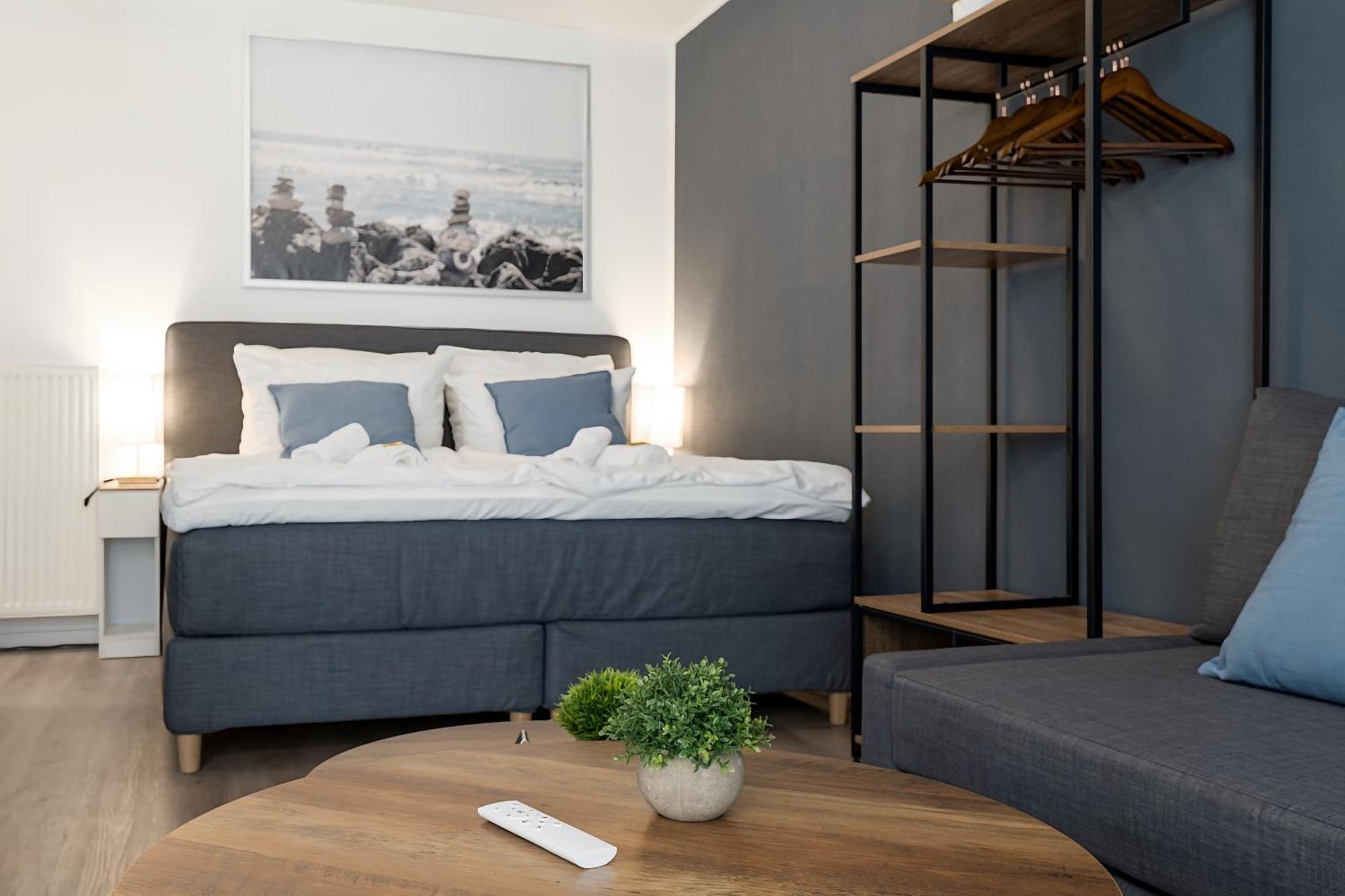 Federnest - Luxus-Studio - Kingsize Boxspringbett - Home-Office Mit Monitor Und Drucker - 11 Min Hbf Дуйсбург Экстерьер фото